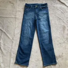 ダークブルー ストレートレッグパンツ