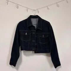 GU デニムクロップドジャケット インディゴ Sサイズ