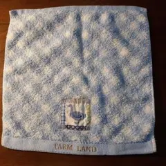 水色 水玉模様 タオルハンカチ FARM LAND 2枚セット　新品