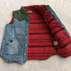 F.O.KIDS 中綿ベスト デニム×コーデュロイ　140 男子　アメカジ