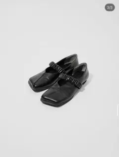 新品タグ付【Eaphi】SQUARE TOE SHOES 36 ブラック - メルカリ