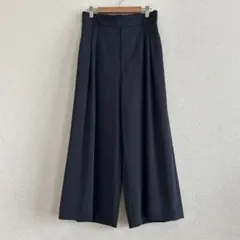 【裾直し済み 美品】ディニテコリエ ツータック ワイド ゴム パンツ 低身長