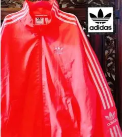 アディダス 希少 メンズ 蛍光ピンク ジャケット ジャージ ウィンドブレーカー