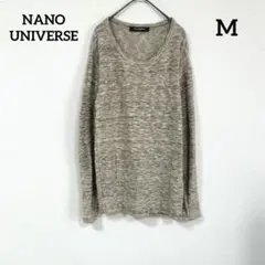 NANO UNIVERSE コットン ミックスニットセーター 長袖