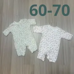 美品　西松屋　60〜70cm 綿100% ロンパース　オールシーズン