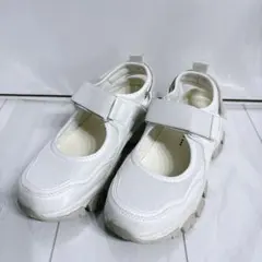 【極美品/1回着用】ニコアンド オリジナルベルトメッシュスニーカー 白 Lサイズのサムネイル