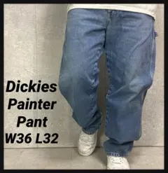 ディッキーズ　ペインターパンツ　ブルーデニム　ジーンズ　W36 L32
