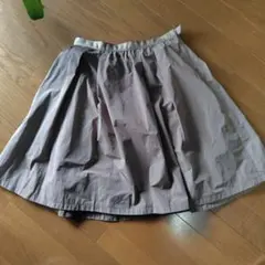 膝丈フレアスカート ポリエステル