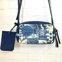 ダコタ Dakota チーザレ 藍染め柄 ショルダーバッグ ボックス型 ブルー系