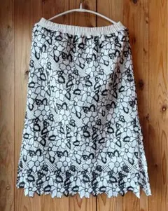 TORRAZZO DONNA カットワークス 総レース スカート M程度