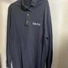 TOP FLITE ブラック 長袖ポロシャツ　M