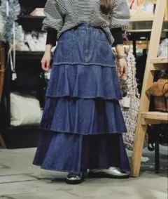 【新品】niko and… スタッフプロデュース フリデニムスカート M