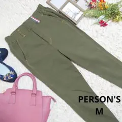 ✨極美品✨♥PERSON'S♥スキニーパンツ(M)カーキー/7分丈