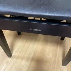 YAMAHA ピアノ椅子 猫脚 茶 ウォールナット 座面布製 ブラウン 猫足