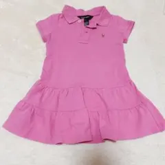 ラルフローレン キッズ ポロシャツワンピース 95cm ピンク 半袖 女の子のサムネイル