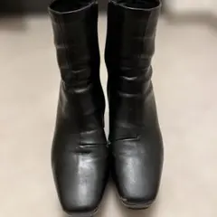 RANDA ストレッチ チャンキーヒールショートブーツ