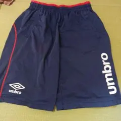 umbro アンブロ サッカー ハーフパンツ ネイビー レッド 160のサムネイル