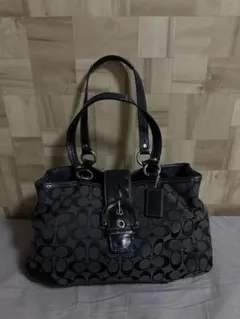 d*7様 【ジャンク品】COACH コーチ シグネチャー ブラック バッグ d*7様 【ジャンク品】COACH コーチ シグネチャー ブラック バッグ