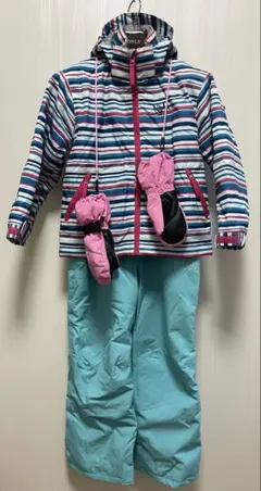 子ども用スキーウェアセット（ストライプ）