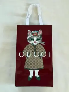 グッチ GUCCI ヒグチヨウコ 猫 ネコ ショッパー 紙袋 ショッピングバッグ