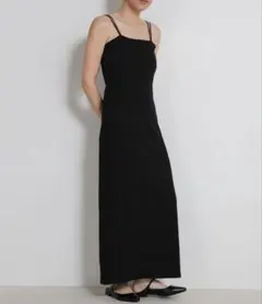 【select MOCA】ダブルストラップカップ付きリブキャミワンピース