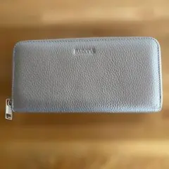 BARCOS ラウンドファスナー長財布　シルバー