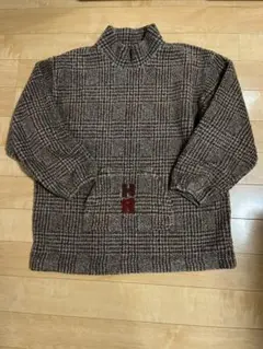 HIROSECTI ONチェック柄 ハイネックセーター　フリース