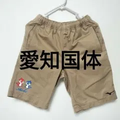 非売品☆愛知国体　ハーフパンツ　ミズノ　ベージュ　シャチホコ　Mのサムネイル