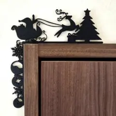 クリスマス ドアフレーム装飾 ウォールステッカー　デコ　オーダーメイドカラー