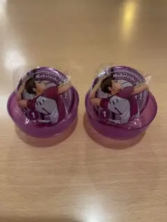 ハイキュー　繋ぐ　グリッター缶バッジ　カプセルトイ 牛若若利　2個セット