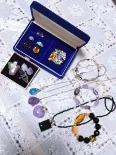 お値下げしました！Aqua Belle バングルとリングネックレスセット売り 