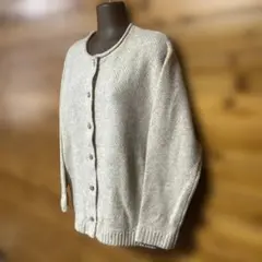 Emago 未使用タグ付き　温かいカーディガン　キナリ