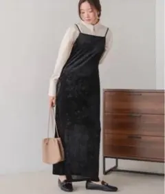 ☆新品タグ付き☆Babシアーベロアカップ付きキャミワンピースブラックS