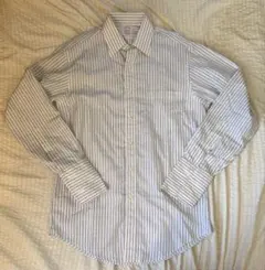 90s BrooksBrothers makersストライプ長袖シャツ USA製
