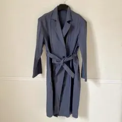 ユニクロ　リネンコットンコート グレーブルー　　Lサイズ ロングコート