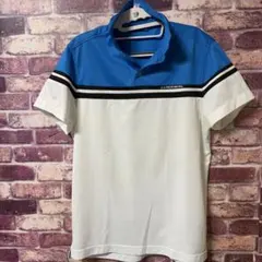 J.LINDEBERG ゴルフシャツ 半袖 ホワイト ブルーのサムネイル