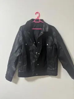 GU ブラック レザージャケット Lサイズ