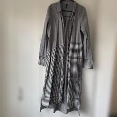 ZARA trf collection チェック柄 ロングシャツワンピース XS