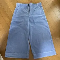 ビュルデサボン コーデュロイ ワイドパンツ アンビテックス 青