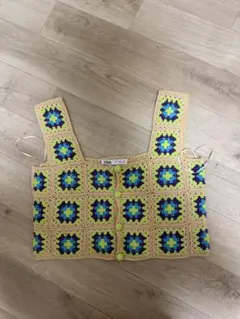 ZARA グラニースクエア クロシェ ビスチェ Mサイズのサムネイル