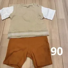 プティマイン　90 シャツ&ハーフパンツ２点セット