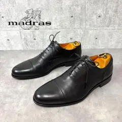 極美品✨madras 内羽根 ストレートチップ 本革 ビジネスシューズ 26 黒のサムネイル