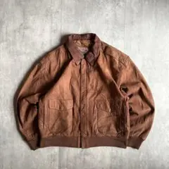 【90s vintage】A-2 フライトジャケット　レザーブルゾン　本革　短丈