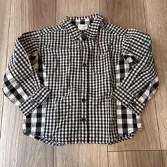 F.O.KIDS ブラックチェック長袖シャツ 100