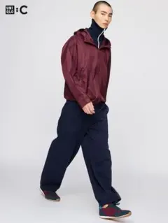 UNIQLO スウェットワイドパンツ　ネイビー