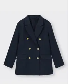GU ダブルブレストブレザー ネイビー