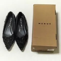 menue ポインテッドトゥ スパンコールパンプス