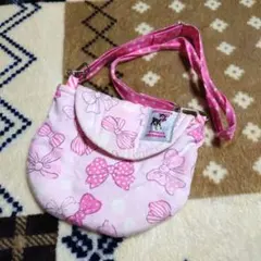 子ども☆ハンドメイドCOUTURIER リボン柄ショルダーバッグ　可愛い　キッズ