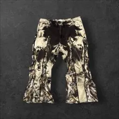 00s【archive】 Y2K zip flare denim pants