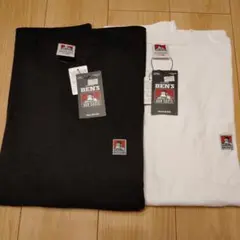 BEN DAVIS ロングスリーブ Tシャツ 白 黒 2枚セット
